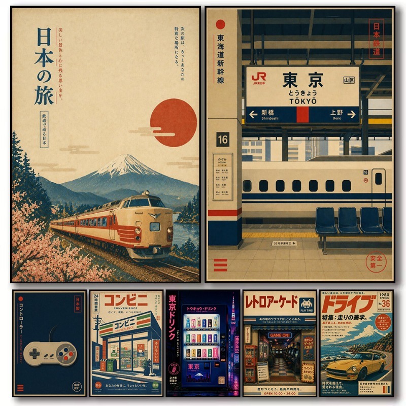 Japanese Lifestyle Game - Poster Mobil Arcade Permainan Stasiun Kereta