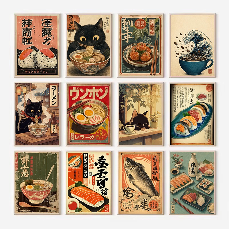 Lukisan Kanvas Poster Makanan  - Japanese Lifestyle Food ulasan dan harga