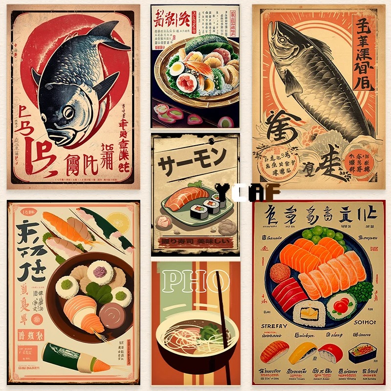 Vintage Jepang Poster makanan  - Japanese Lifestyle Food ulasan dan harga