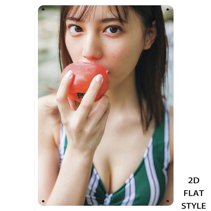 Plakat Logam Vintage, Gambar G - Japanese Girl Lifestyle ulasan dan harga