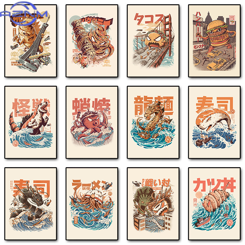 AZNM Poster Kaiju Jepang Makan - Japanese Lifestyle Food ulasan dan harga